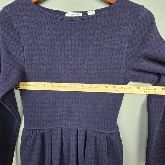 CHINTI AND PARKER Fit‎ And Flare Long Sleeve Dress Navy Maroon Womens Size S - Picture 11 of 14